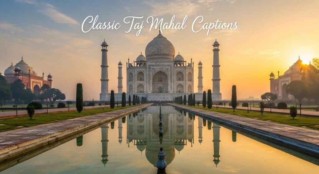 Classic Taj Mahal Captions