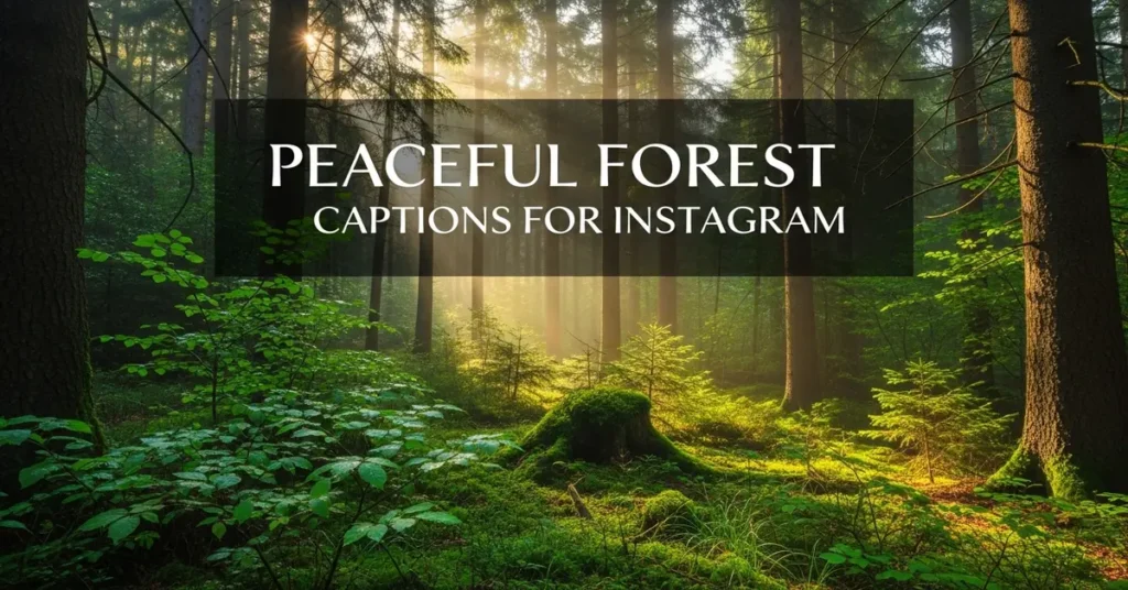 Peaceful Forest Captions for Instagram