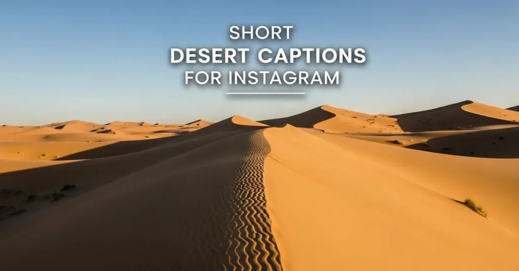 Short Desert Captions for Instagram