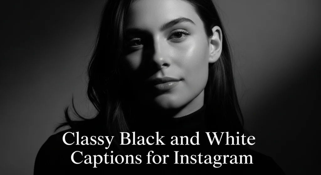 Classy Black and White Captions for Instagram