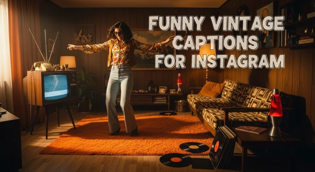 Funny vintage captions for Instagram