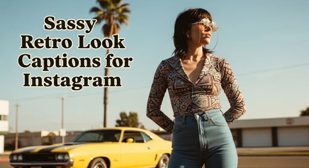 Sassy Retro Look Captions for Instagram