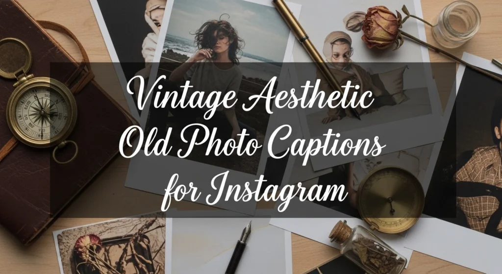 Vintage aesthetic old photo captions for Instagram