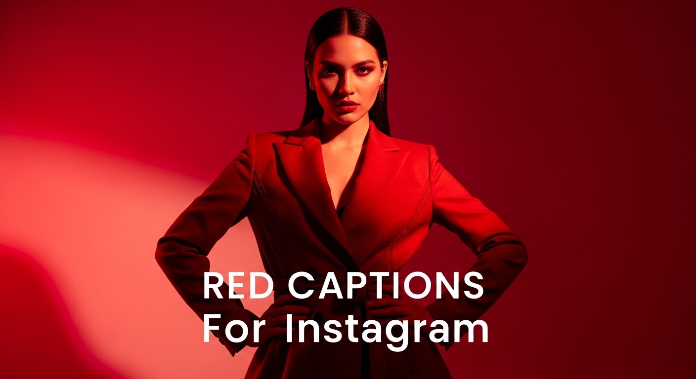 Red Captions For Instagram