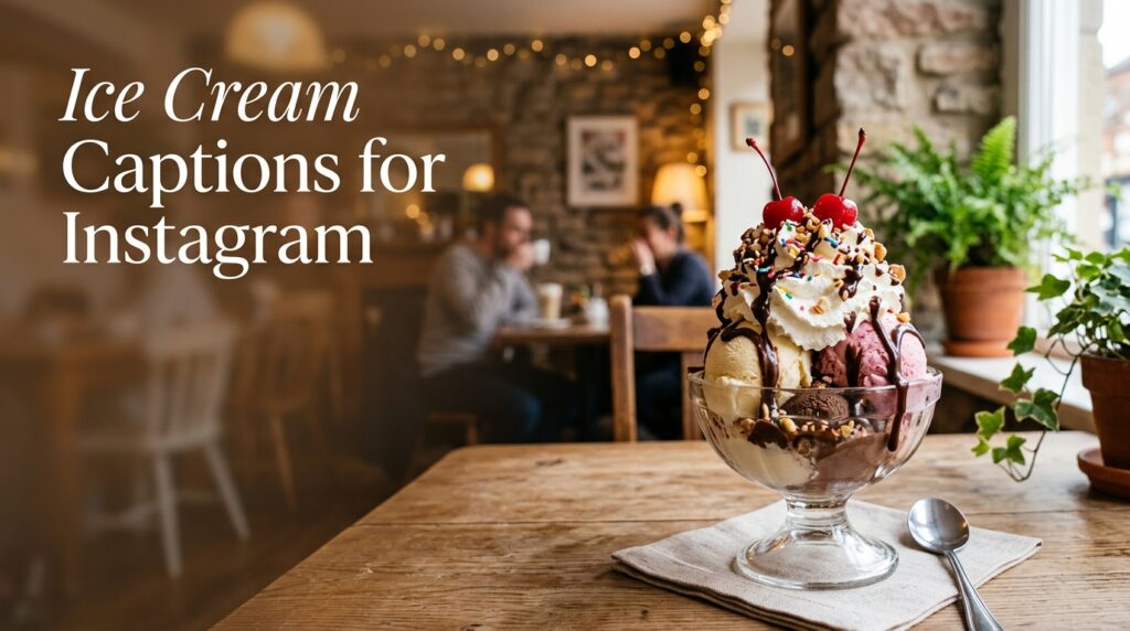 Ice Cream Dessert Captions For Instagram 