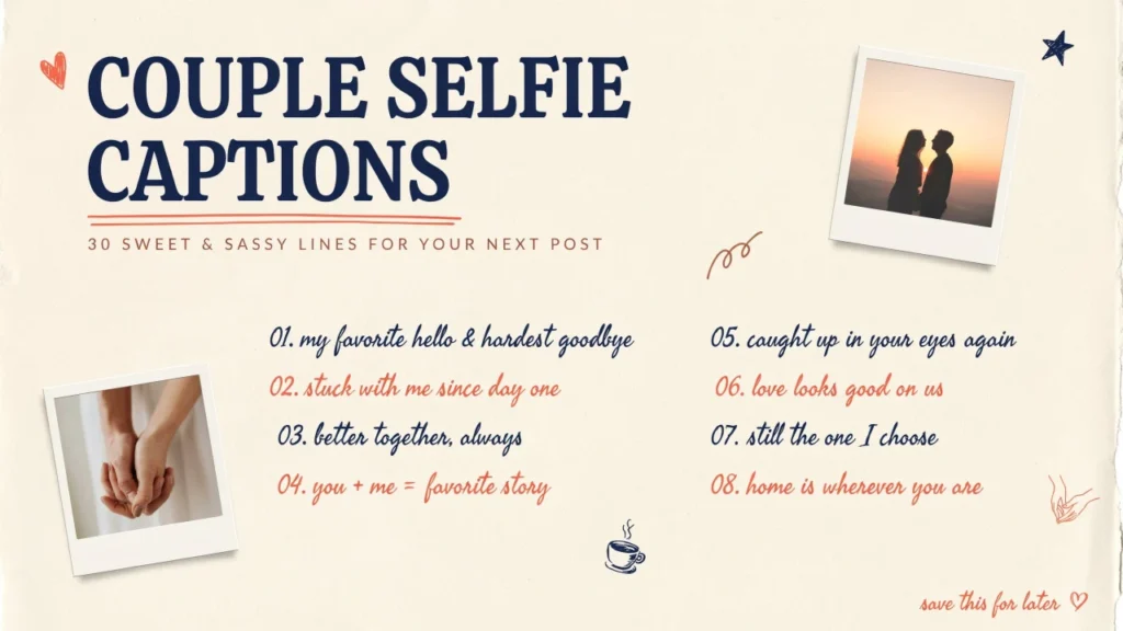 Couple Selfie for Instagram Captions