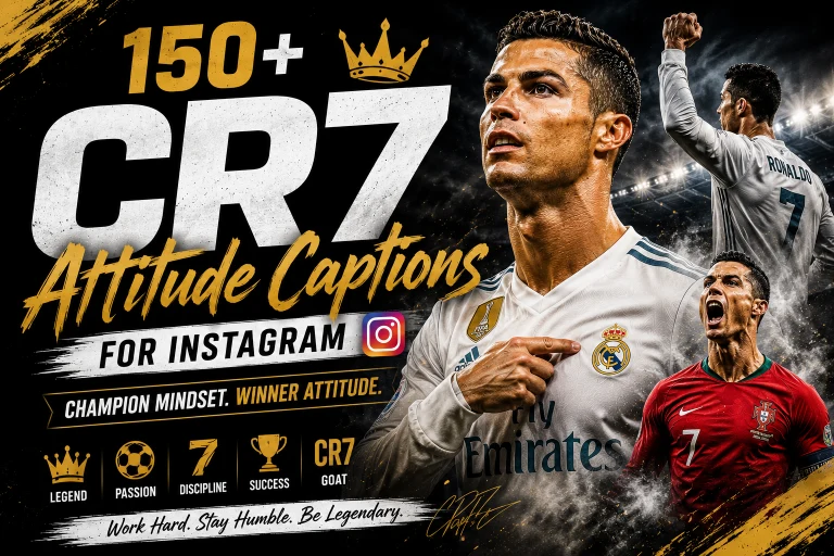 CR7 Attitude Captions for Instagram